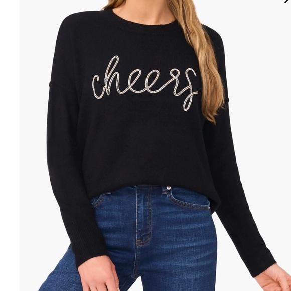 CeCe Sweaters - CeCe Women’s Holiday Beaded Sweater NWT